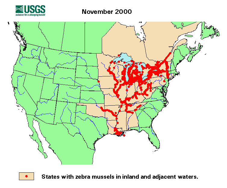 Zebra Mussel Map 